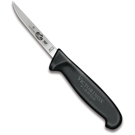 Swiss Army Brands Victorinox 40713 Kitchen Fibrox Pro Black Poultry - Deboning, 30.75In Narrow, Straight Blade VIC-5.6203.09